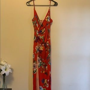 Beautiful red maxi dress with slit